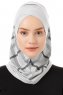 Ekose Cross - Hijab Al Amira One-Piece Gris Clair