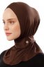 Ceren - Hijab Pratique Viscose Marron Foncé