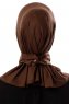 Ceren - Hijab Pratique Viscose Marron Foncé