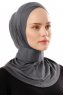 Ceren - Hijab Pratique Viscose Gris Foncé