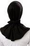 Sportif Plain - Hijab Pratique Viscose Noir & Gold