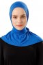 Sportif Plain - Hijab Pratique Viscose Bleu