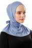 Sportif Plain - Hijab Pratique Viscose Indigo