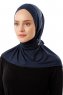 Sportif Cross - Hijab Pratique Viscose Bleu Marin