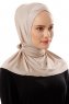 Sportif Cross - Hijab Pratique Viscose Taupe Clair
