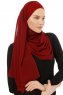 Alara Plain - Hijab Chiffon One Piece Bordeaux