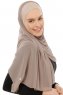 Alara Plain - Hijab Chiffon One Piece Taupe Clair