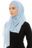 Alara Plain - Hijab Chiffon One Piece Bleu Clair