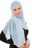 Alara Plain - Hijab Chiffon One Piece Bleu Clair