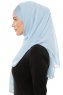 Alara Plain - Hijab Chiffon One Piece Bleu Clair