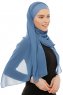 Alara Plain - Hijab Chiffon One Piece Indigo