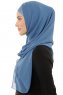 Alara Plain - Hijab Chiffon One Piece Indigo