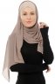 Alara Cross - Hijab Chiffon One Piece Taupe Clair