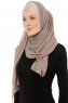 Alara Cross - Hijab Chiffon One Piece Taupe Clair