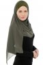 Alara Cross - Hijab Chiffon One Piece Kaki