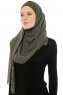 Alara Cross - Hijab Chiffon One Piece Kaki