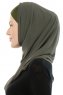 Alara Cross - Hijab Chiffon One Piece Kaki