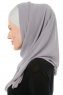 Alara Cross - Hijab Chiffon One Piece Gris Foncé