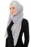 Alara Cross - Hijab Chiffon One Piece Gris Clair