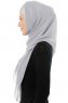 Alara Cross - Hijab Chiffon One Piece Gris Clair