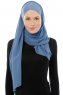 Alara Cross - Hijab Chiffon One Piece Indigo