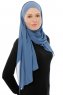 Alara Cross - Hijab Chiffon One Piece Indigo