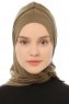 Isra Plain - Hijab One-Piece Viscose Kaki
