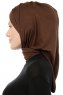 Isra Cross - Hijab One-Piece Viscose Marron