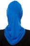 Isra Cross - Hijab One-Piece Viscose Bleu