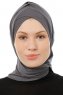 Isra Cross - Hijab One-Piece Viscose Gris Foncé