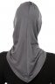 Isra Cross - Hijab One-Piece Viscose Gris Foncé