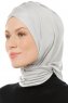 Isra Cross - Hijab One-Piece Viscose Gris Clair
