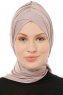 Isra Cross - Hijab One-Piece Viscose Gris Pierre