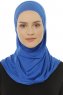 Hanfendy Plain Logo - Hijab One-Piece Bleu