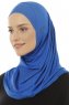 Hanfendy Plain Logo - Hijab One-Piece Bleu