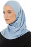Hanfendy Plain Logo - Hijab One-Piece Bleu Clair