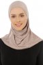 Hanfendy Plain Logo - Hijab One-Piece Gris Pierre