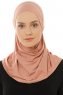Hanfendy Plain Logo - Hijab One-Piece Peanut