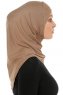 Hanfendy Cross Logo - Hijab One-Piece Taupe Foncé