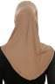 Hanfendy Cross Logo - Hijab One-Piece Taupe Foncé