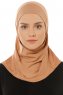 Micro Plain - Hijab One-Piece Caramel