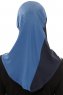 Esin - Hijab One-Piece Indigo & Blanc & Bleu Marin