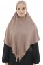 Ajda - Hijab Zip Taupe Foncé