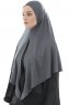 Ajda - Hijab Zip Gris Foncé