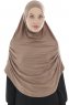 Roxelana - Hijab Al Amira Taupe Foncé Longue