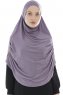 Roxelana - Hijab Al Amira Violet Foncé Longue