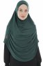 Roxelana - Hijab Al Amira Vert Foncé Longue