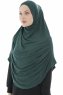 Roxelana - Hijab Al Amira Vert Foncé Longue