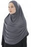 Roxelana - Hijab Al Amira Gris Foncé Longue