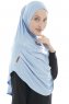 Roxelana - Hijab Al Amira Bleu Clair Longue